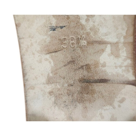 Bruno Magli Suede Embroidered Loafers Red Italy Square Toe Women’s Shoes Sze38.5 - Picture 9 of 12